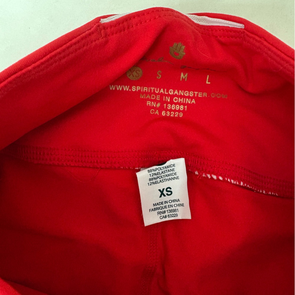 NWT Spiritual Gangster Leggings Red Size XS - Picture 4 of 6